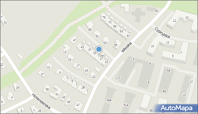 Koszalin, Włoska, 29, mapa Koszalina