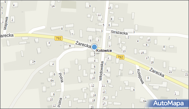 Kotowice, Włodowska, 2, mapa Kotowice