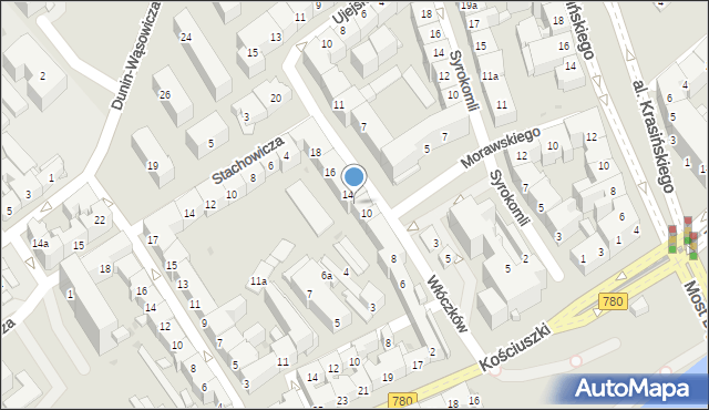 Kraków, Włóczków, 12, mapa Krakowa