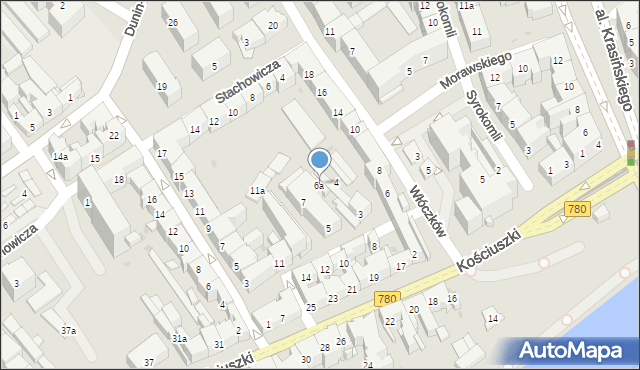 Kraków, Włóczków, 6a, mapa Krakowa