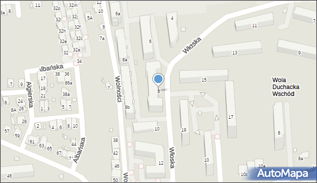 Kraków, Włoska, 8, mapa Krakowa