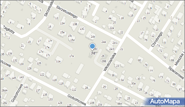 Łomianki, Włościańska, 26E, mapa Łomianki