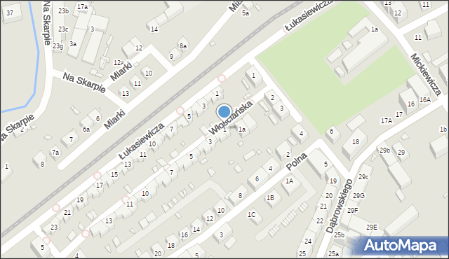 Lubań, Włościańska, 1, mapa Lubań