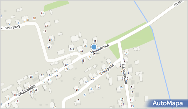 Myszków, Włodowska, 37, mapa Myszków