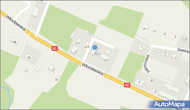 Nowy Duninów, Włocławska, 10a/1, mapa Nowy Duninów