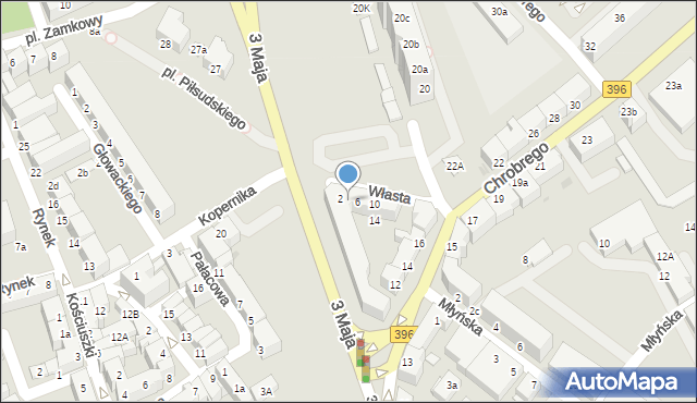 Oława, Własta Piotra, 4, mapa Oława