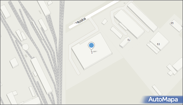 Oława, Włoska, 1, mapa Oława