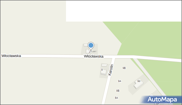 Osięciny, Włocławska, 17a, mapa Osięciny