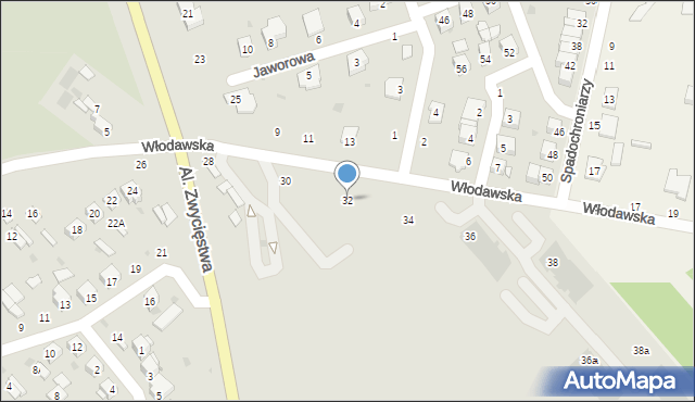 Parczew, Włodawska, 32, mapa Parczew