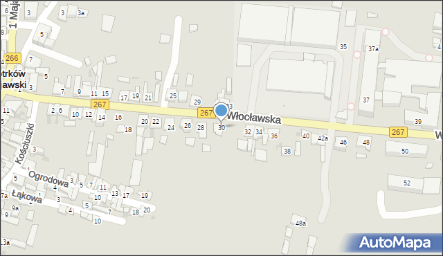 Piotrków Kujawski, Włocławska, 30, mapa Piotrków Kujawski