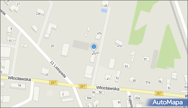 Piotrków Kujawski, Włocławska, 47c, mapa Piotrków Kujawski