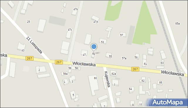 Piotrków Kujawski, Włocławska, 51, mapa Piotrków Kujawski