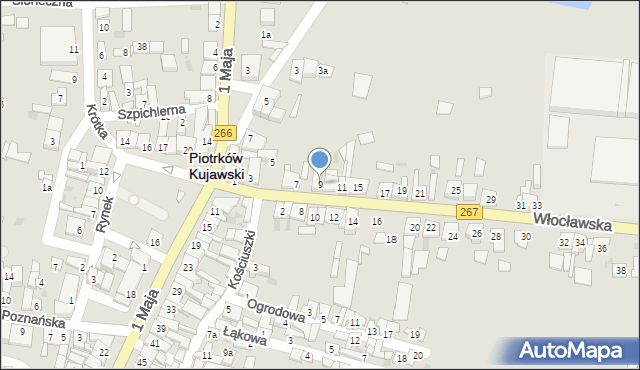 Piotrków Kujawski, Włocławska, 9, mapa Piotrków Kujawski