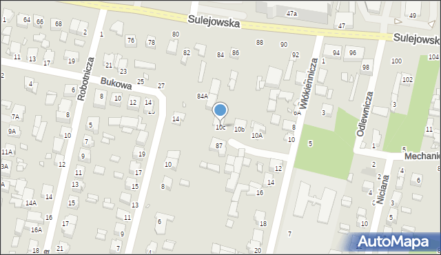 Piotrków Trybunalski, Włókiennicza, 10c, mapa Piotrków Trybunalski