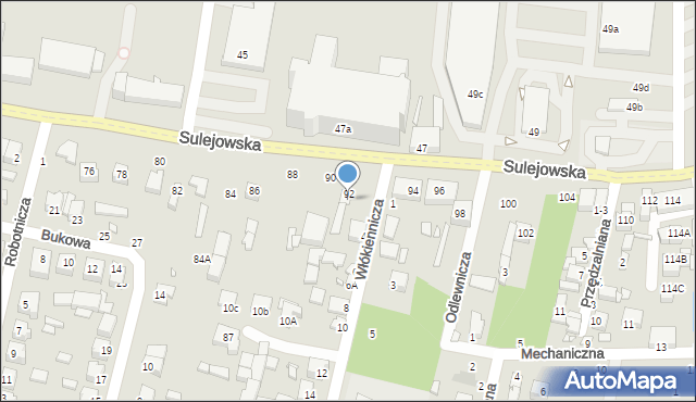 Piotrków Trybunalski, Włókiennicza, 2, mapa Piotrków Trybunalski