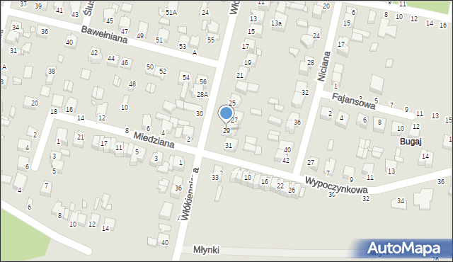 Piotrków Trybunalski, Włókiennicza, 29, mapa Piotrków Trybunalski