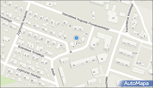 Pleszew, Władysława Warneńczyka, 4, mapa Pleszew