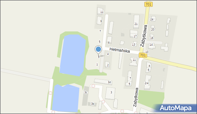 Płochocin, Włościańska, 3, mapa Płochocin