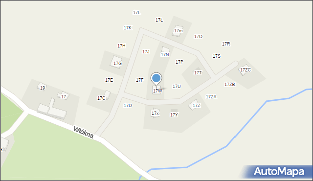 Potrzanowo, Włókna, 17W, mapa Potrzanowo