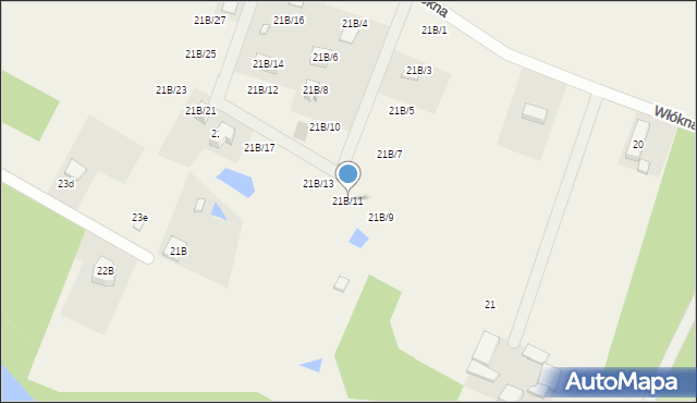 Potrzanowo, Włókna, 21B/11, mapa Potrzanowo