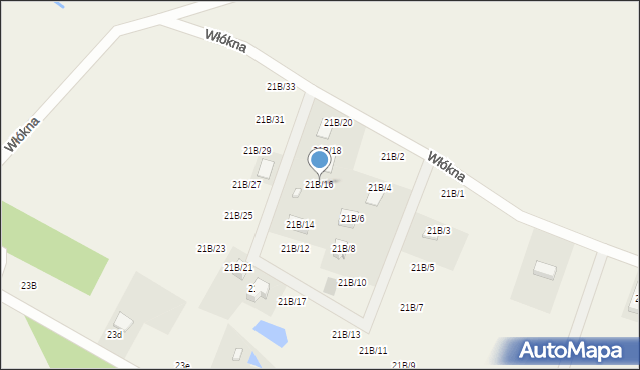 Potrzanowo, Włókna, 21B/16, mapa Potrzanowo