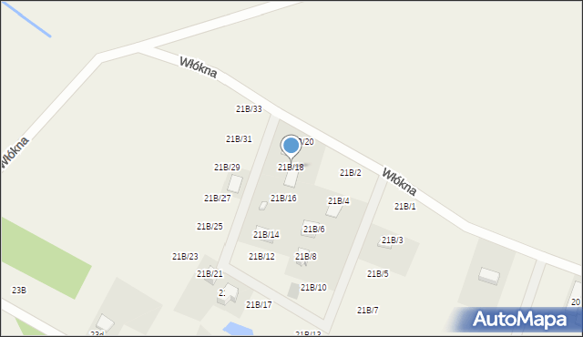 Potrzanowo, Włókna, 21B/18, mapa Potrzanowo