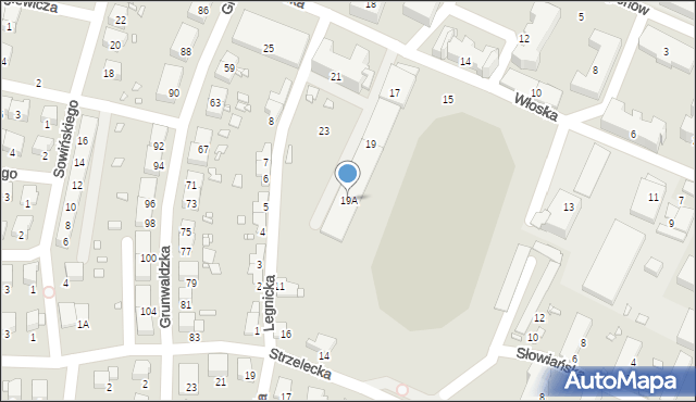 Prudnik, Włoska, 19A, mapa Prudnik