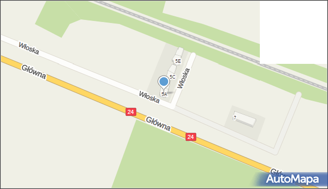 Przytoczna, Włoska, 5A, mapa Przytoczna