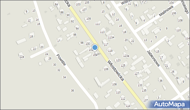 Puławy, Włostowicka, 104, mapa Puław
