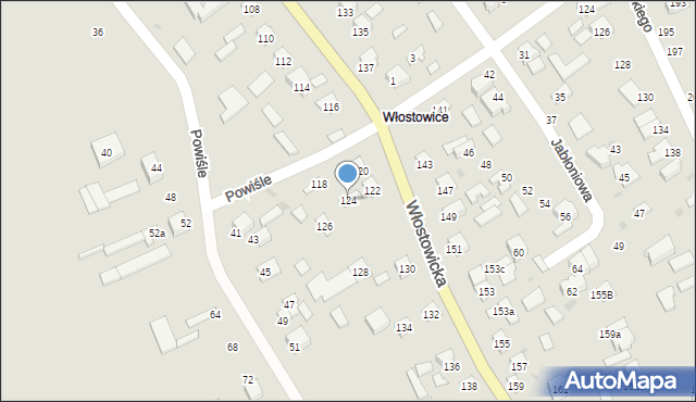 Puławy, Włostowicka, 124, mapa Puław