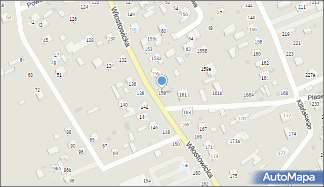 Puławy, Włostowicka, 159, mapa Puław