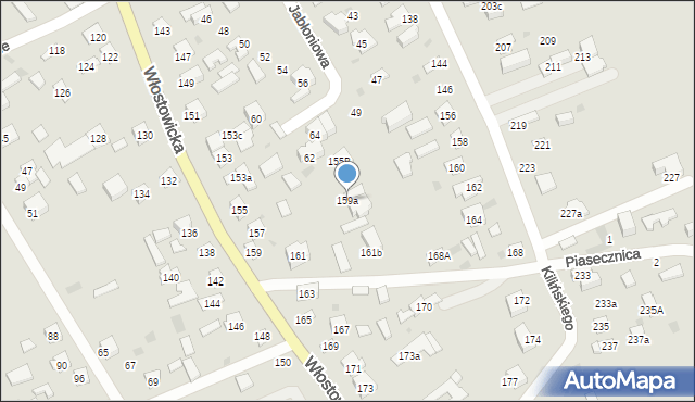 Puławy, Włostowicka, 159a, mapa Puław