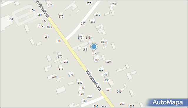 Puławy, Włostowicka, 185, mapa Puław