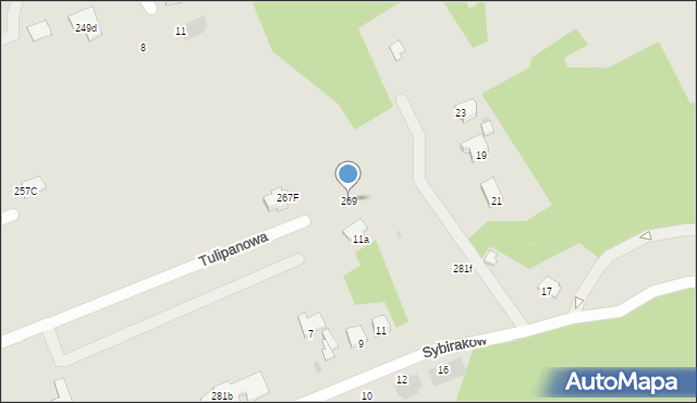 Puławy, Włostowicka, 269, mapa Puław