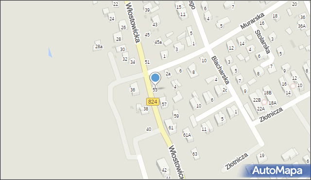 Puławy, Włostowicka, 53, mapa Puław