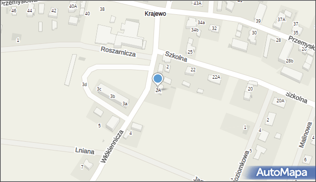 Radwanice, Włókiennicza, 2A, mapa Radwanice