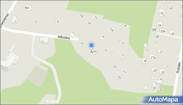 Serock, Włoska, 7e, mapa Serock