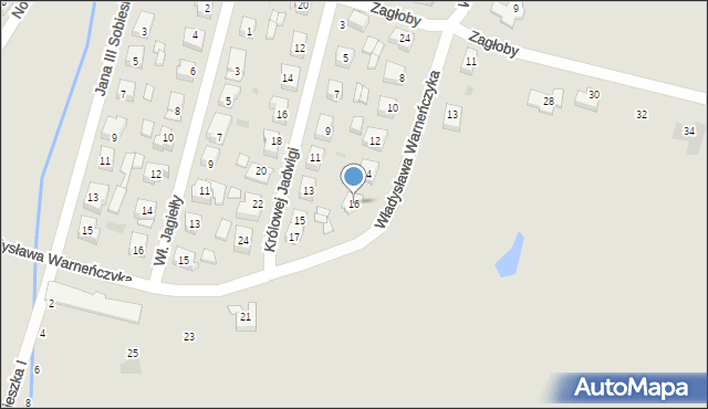 Sieradz, Władysława Warneńczyka, 16, mapa Sieradz