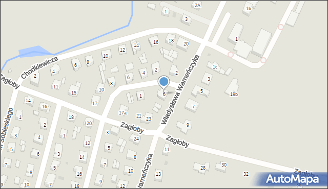 Sieradz, Władysława Warneńczyka, 6, mapa Sieradz