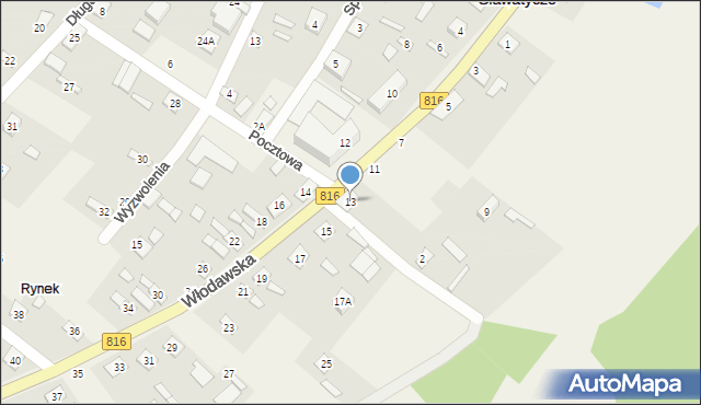Sławatycze, Włodawska, 13, mapa Sławatycze