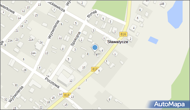 Sławatycze, Włodawska, 6/2, mapa Sławatycze