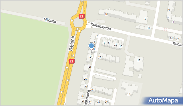 Słupsk, Włodkowica Pawła, 12, mapa Słupska