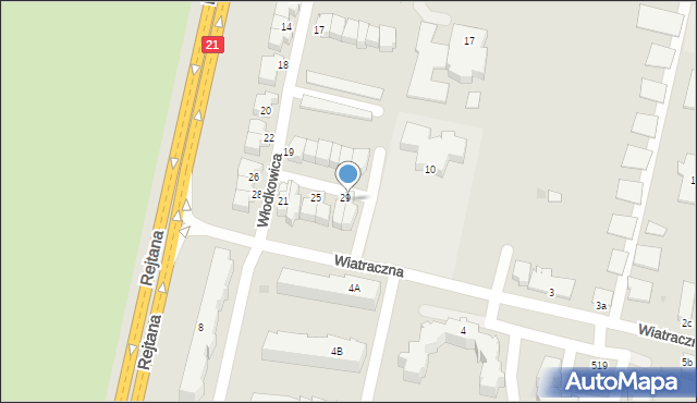 Słupsk, Włodkowica Pawła, 31, mapa Słupska