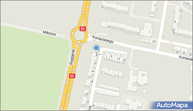 Słupsk, Włodkowica Pawła, 6, mapa Słupska