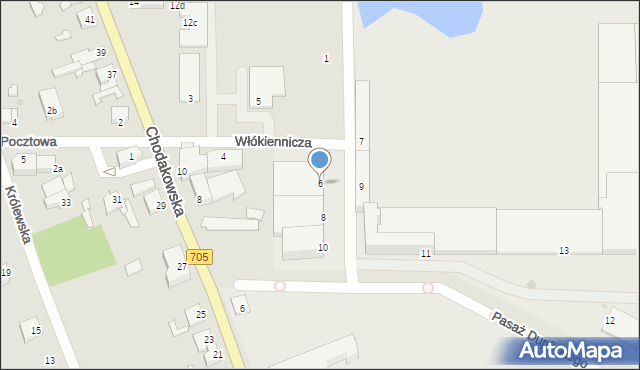 Sochaczew, Włókiennicza, 6, mapa Sochaczew