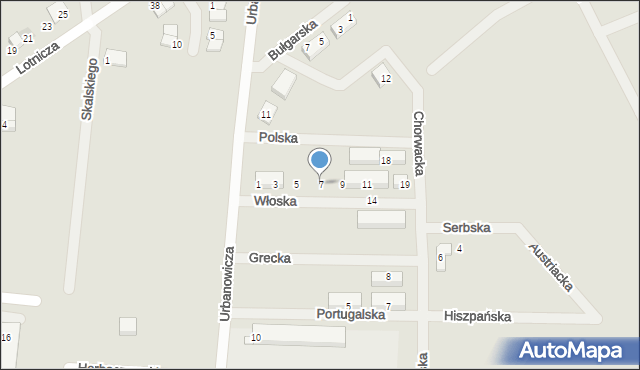 Środa Wielkopolska, Włoska, 7, mapa Środa Wielkopolska