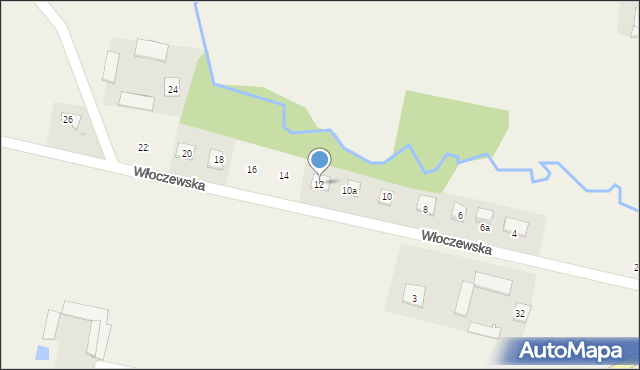 Stare Proboszczewice, Włoczewska, 12, mapa Stare Proboszczewice