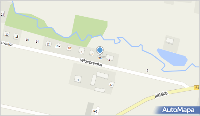 Stare Proboszczewice, Włoczewska, 6a, mapa Stare Proboszczewice