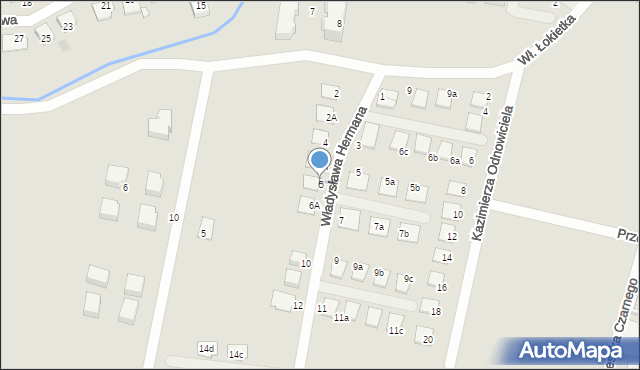 Sulechów, Władysława Hermana, 6, mapa Sulechów