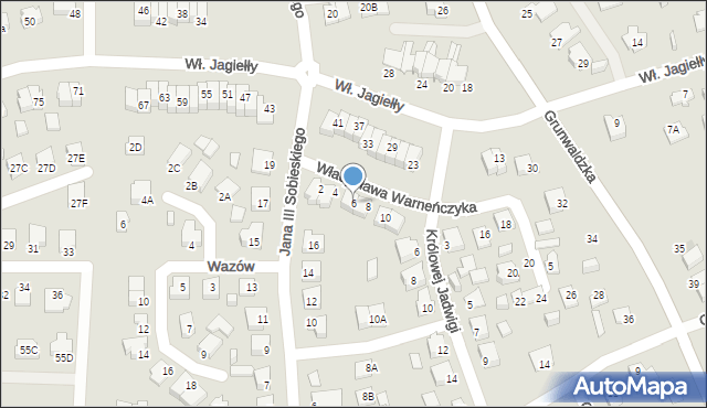 Suwałki, Władysława Warneńczyka, 6, mapa Suwałk